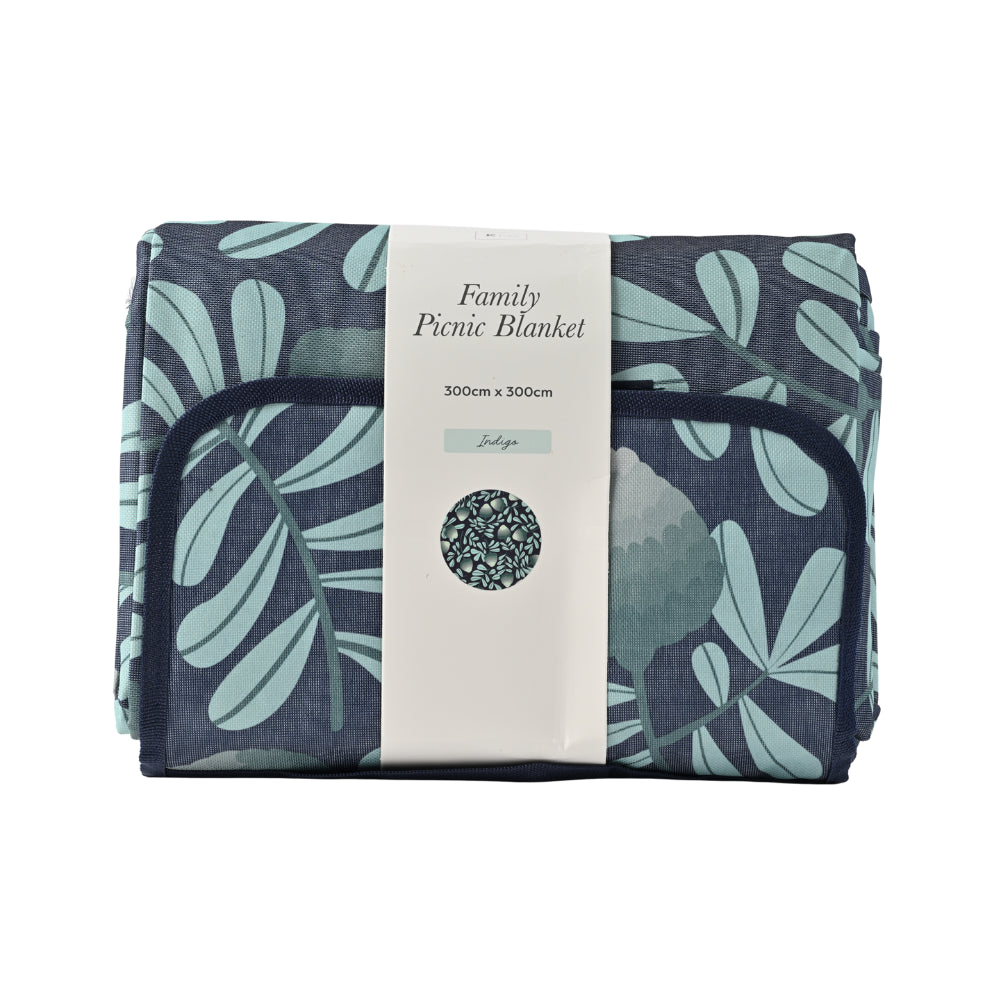 Indigo Series Picnic Blanket Family - INDIGO WARATAH